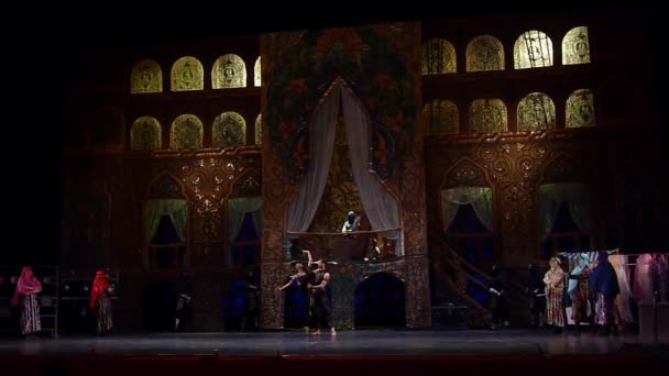 Dnipro Ukraine März 2019 Klassischer Ballettkorsar Mit Mitgliedern Des Opern — Stockvideo