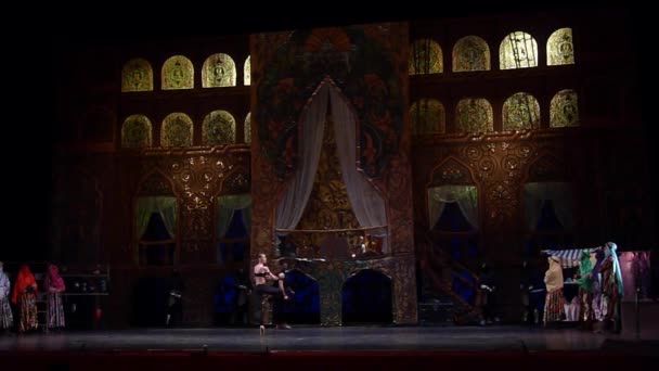 Dnipro Ukraine März 2019 Klassischer Ballettkorsar Mit Mitgliedern Des Opern — Stockvideo