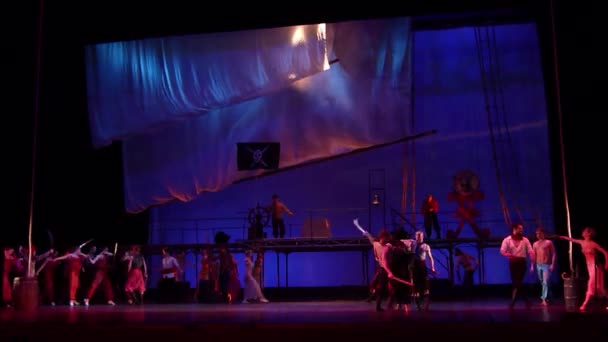 Ντνίπρο Στην Ουκρανία Μαρτίου 2019 Κλασσικό Μπαλέτο Corsair Εκτελούνται Από — Αρχείο Βίντεο