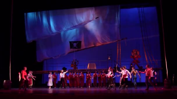 Dnipro Ukraine March 2019 Classical Ballet Corsair Performed Members Dnipro — Stock Video