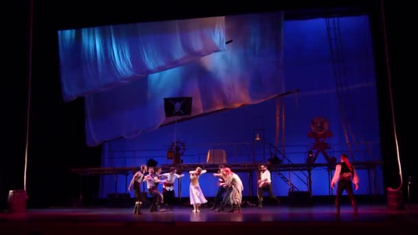 乌克兰第聂伯罗 2019年3月17日 Dnipro 歌剧和芭蕾剧院成员表演的古典芭蕾 Corsair — 图库视频影像