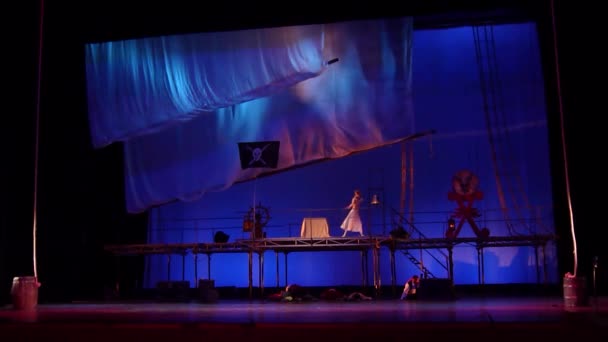 乌克兰第聂伯罗 2019年3月17日 Dnipro 歌剧和芭蕾剧院成员表演的古典芭蕾 Corsair — 图库视频影像