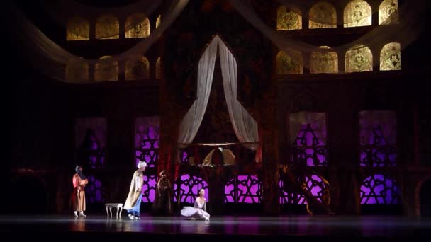 Dněpr Ukrajina Března 2019 Klasický Balet Korzár Prováděné Dněpr Divadlo — Stock video