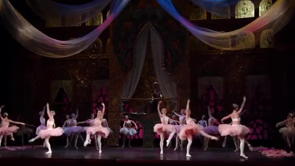 ドニプロ オペラ バレエ劇場のメンバーによって実行されるドニエプル ウクライナ 2019 クラシック バレエ コルセア — ストック動画
