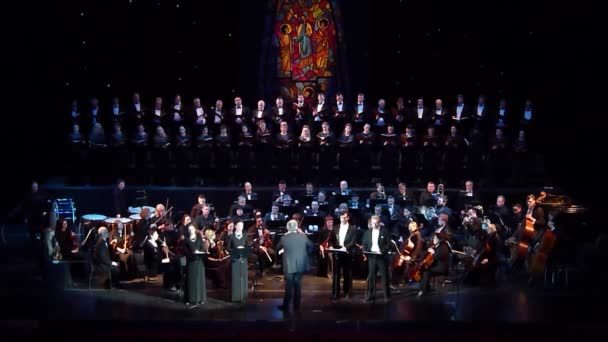 Dnipro Ukraine February 2019 Requiem Verdi Performed Members Dnipro Opera — Stock Video