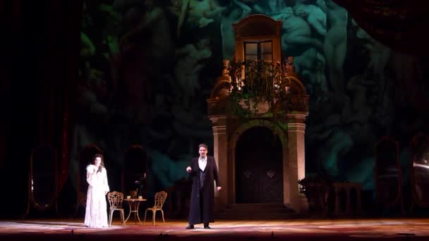 Dnipro Ucraina Febbraio 2019 Opera Classica Giuseppe Verdi Traviata Eseguita — Video Stock