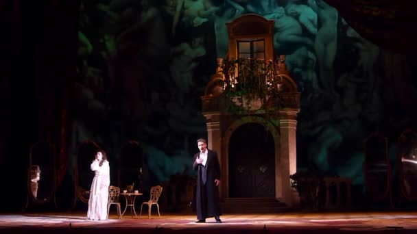 Dnipro Ucraina Febbraio 2019 Opera Classica Giuseppe Verdi Traviata Eseguita — Video Stock