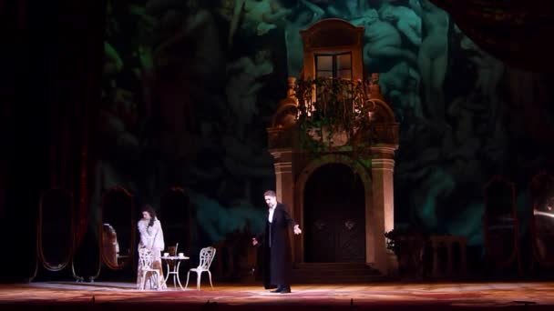 Dnipro Ucraina Febbraio 2019 Opera Classica Giuseppe Verdi Traviata Eseguita — Video Stock