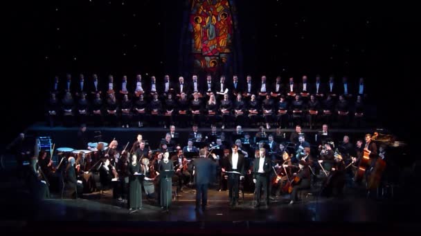 Dnipro Ukraine February 2019 Requiem Verdi Dipentaskan Oleh Para Anggota — Stok Video