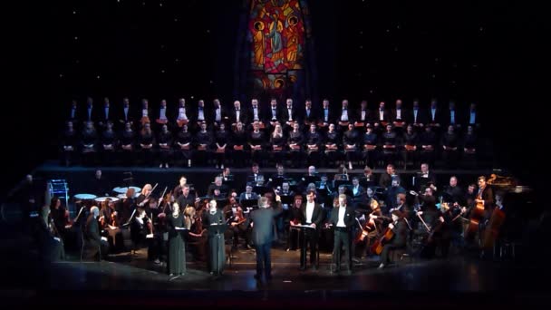 Dnipro Ukraine February 2019 Requiem Verdi Performed Members Dnipro Opera — Stock Video