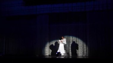 Dnipro, Ukrayna-8 Nisan 2019: müzik caz sadece kızlar Odessa akademik müzikal komedi tiyatro adına Michael Wodianoy üyeleri tarafından gerçekleştirilen.