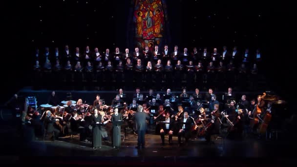 Dnipro Oekraïne Februari 2019 Requiem Van Verdi Uitgevoerd Door Leden — Stockvideo