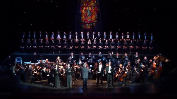 Dnipro Ukraine February 2019 Requiem Verdi Performed Members Dnipro Opera — Stock Video