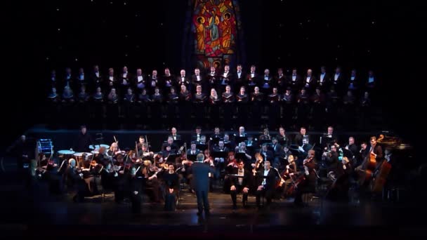 Dnipro Oekraïne Februari 2019 Requiem Van Verdi Uitgevoerd Door Leden — Stockvideo