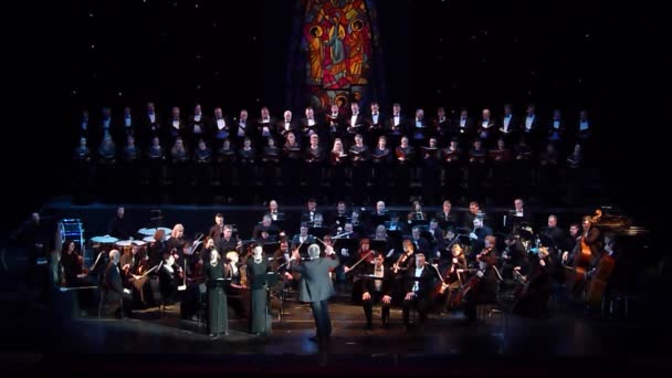 Dnipro Ukraine February 2019 Requiem Verdi Performed Members Dnipro Opera — Stock Video