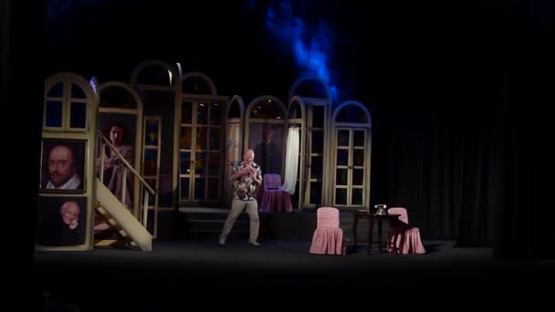 Dnipro Ukraine Abril 2019 Comedy Noises Michael Frayn Interpretado Por — Vídeo de Stock