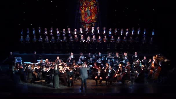 Dnipro Oekraïne Februari 2019 Requiem Van Verdi Uitgevoerd Door Leden — Stockvideo