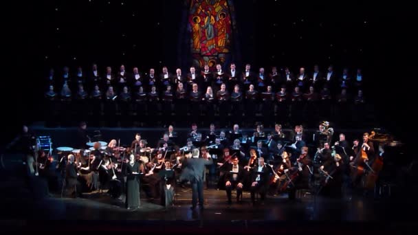 Dnipro Ukraina Lutego 2019 Requiem Verdiego Wykonywane Przez Członków Dnipro — Wideo stockowe