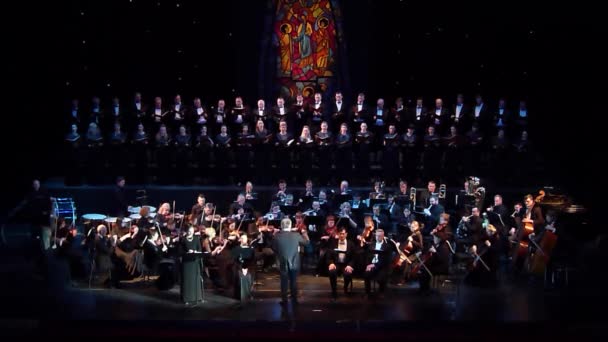 Dnipro Ukraine February 2019 Requiem Verdi Performed Members Dnipro Opera — Stock Video