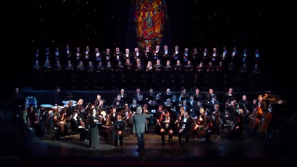 Dnipro Ucraina Febbraio 2019 Requiem Verdi Eseguito Dai Membri Del — Video Stock