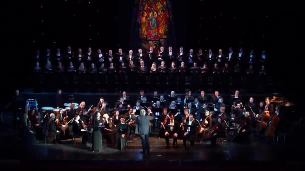 Dnipro Oekraïne Februari 2019 Requiem Van Verdi Uitgevoerd Door Leden — Stockvideo