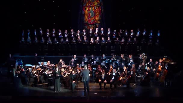 Dnipro Ukraina Februari 2019 Requiem Verdi Som Utförs Medlemmar Dnipro — Stockvideo