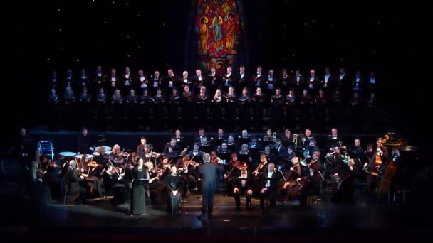 Dnipro Ukraine February 2019 Requiem Verdi Performed Members Dnipro Opera — Stock Video