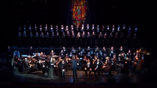 Dnipro Oekraïne Februari 2019 Requiem Van Verdi Uitgevoerd Door Leden — Stockvideo