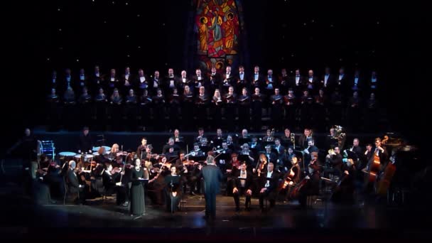 Dnipro Ukraine February 2019 Requiem Verdi Performed Members Dnipro Opera — Stock Video