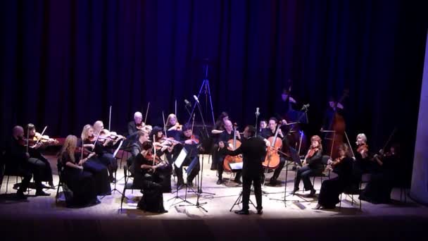 Dnipro Ουκρανία Οκτωβρίου 2019 Ορχήστρα Δωματίου Four Seasons Κύριος Μαέστρος — Αρχείο Βίντεο