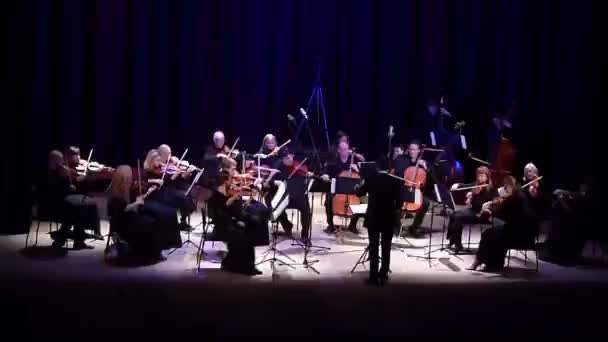 Dnipro Oekraïne Oktober 2019 Four Seasons Chamber Orchestra Hoofddirigent Dmitry — Stockvideo