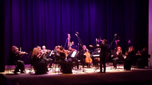 Dnipro Oekraïne Oktober 2019 Four Seasons Chamber Orchestra Hoofddirigent Dmitry — Stockvideo