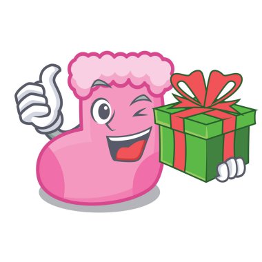 çorap maskot karikatür tarzı vektör çizim