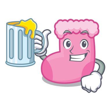 çorap maskot karikatür tarzı vektör çizim