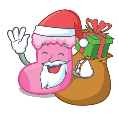 çorap maskot karikatür tarzı vektör çizim