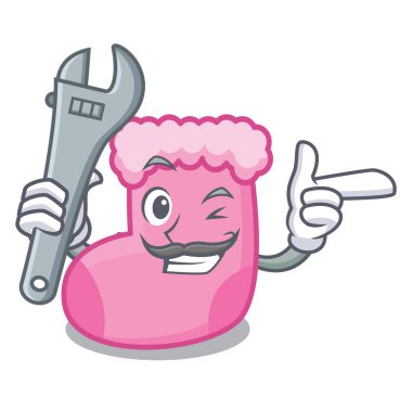 çorap maskot karikatür tarzı vektör çizim