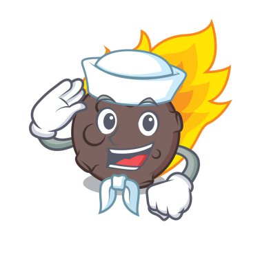 Denizci göktaşı karakter karikatür tarzı vektör çizim