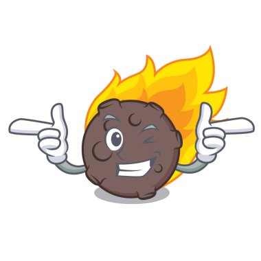 Wink göktaşı karakter karikatür tarzı vektör çizim