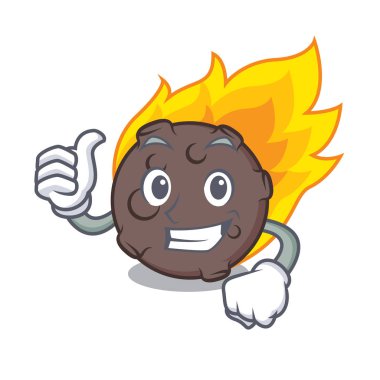 Göktaşı karakter karikatür tarzı vektör çizim Yaşasın