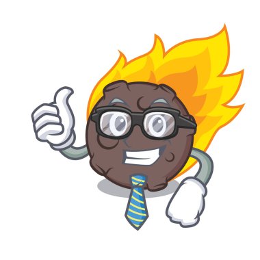 İşadamı göktaşı karakter karikatür tarzı vektör çizim