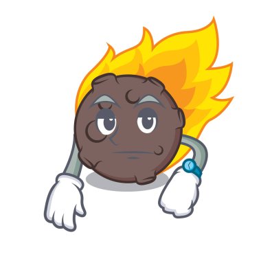 Göktaşı maskot karikatür tarzı vektör çizim bekliyor