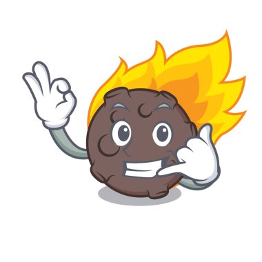 Bana göktaşı maskot karikatür tarzı vektör çizim de