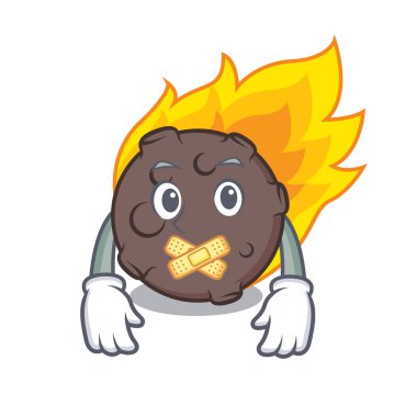 Sessiz göktaşı maskot karikatür tarzı vektör çizim