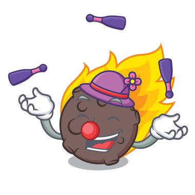 Göktaşı maskot karikatür tarzı vektör çizim hokkabazlık