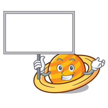 Karakter karikatür vektör çizim kurulu gezegen mikroblog getirmek