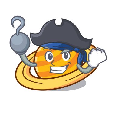 Korsan gezegen mikroblog karakter karikatür vektör çizim