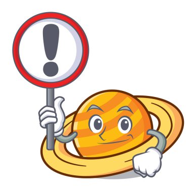 İşareti gezegen mikroblog karakter karikatür vektör çizim ile