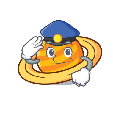 Polis gezegen mikroblog karakter karikatür vektör çizim