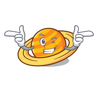 Wink gezegen mikroblog karakter karikatür vektör çizim