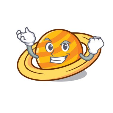 Başarılı gezegen mikroblog karakter karikatür vektör çizim